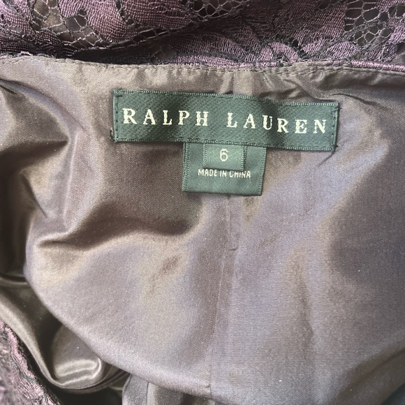 Ralph Lauren Black Label Dark Purple Lace Knee Length A Line Skirt Size 6, NWT - Picture 6 of 9